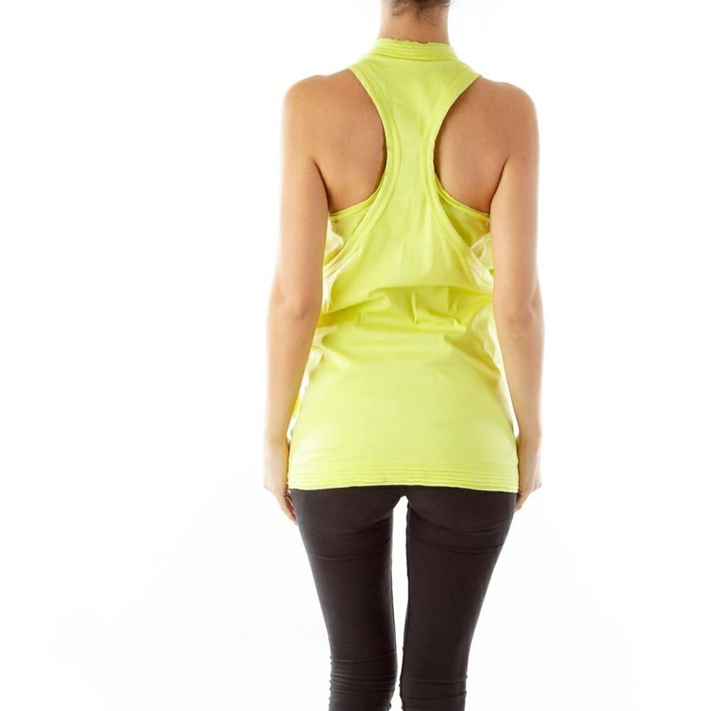 BCBG MaxAzria Lime Green Racerback Blouse - Picture 2 of 3